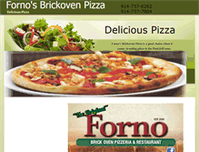 Tablet Screenshot of fornospizza.com